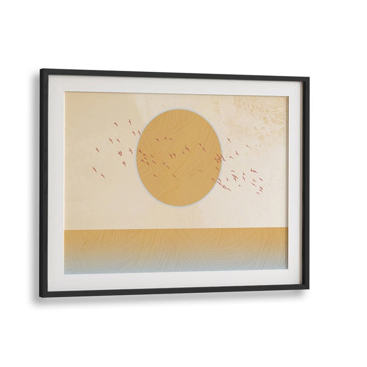 Brighten your space with GOLDEN SUN, LANDSCAPE PAINTINGS featuring a serene sunset and elegant warmth.