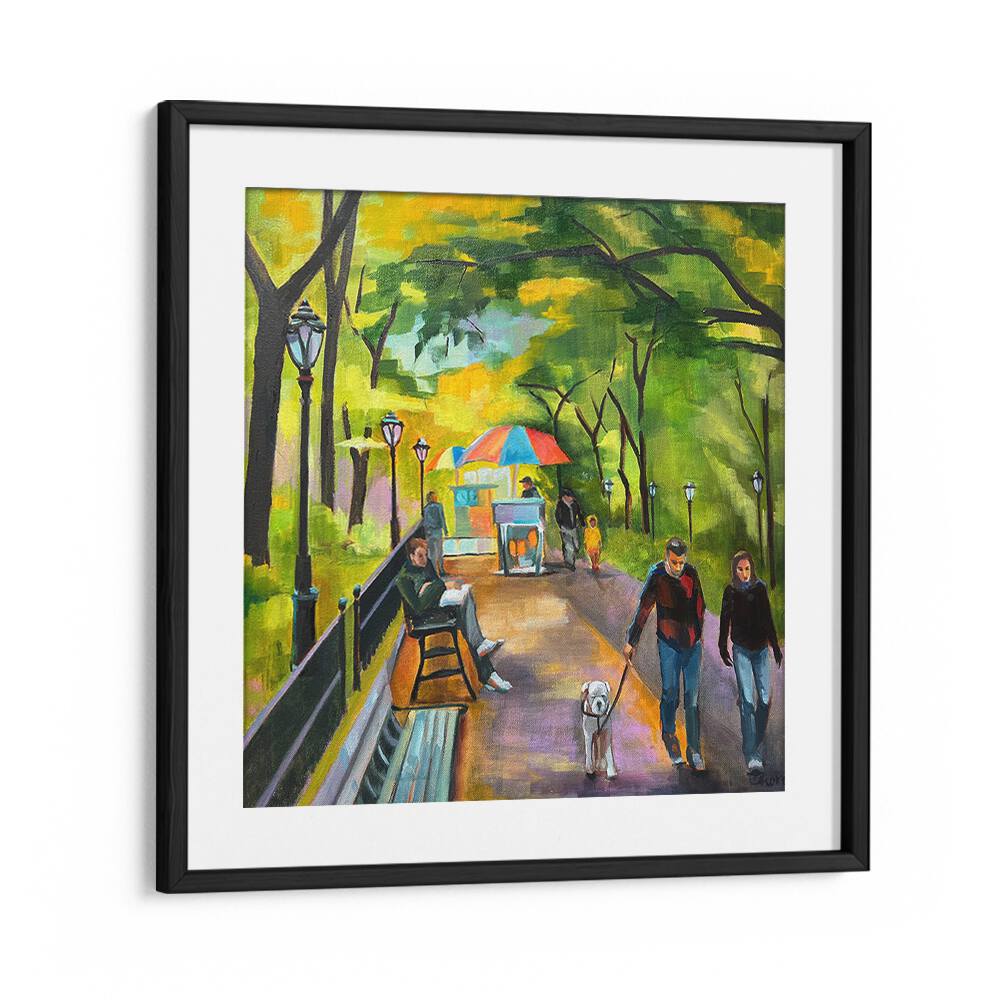 CENTRAL PARK STROLL , LANDSCAPE PAINTINGS
