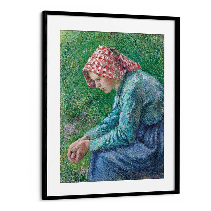 A SEATED PEASANT WOMAN (1885) , VINTAGE PAINTINGS