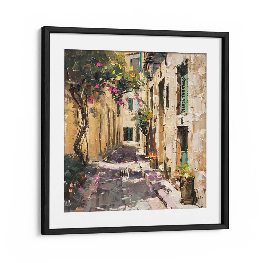 Elegant ALLEYWAY MALLORCA artwork showcasing a charming alley scene, perfect for modern decor.