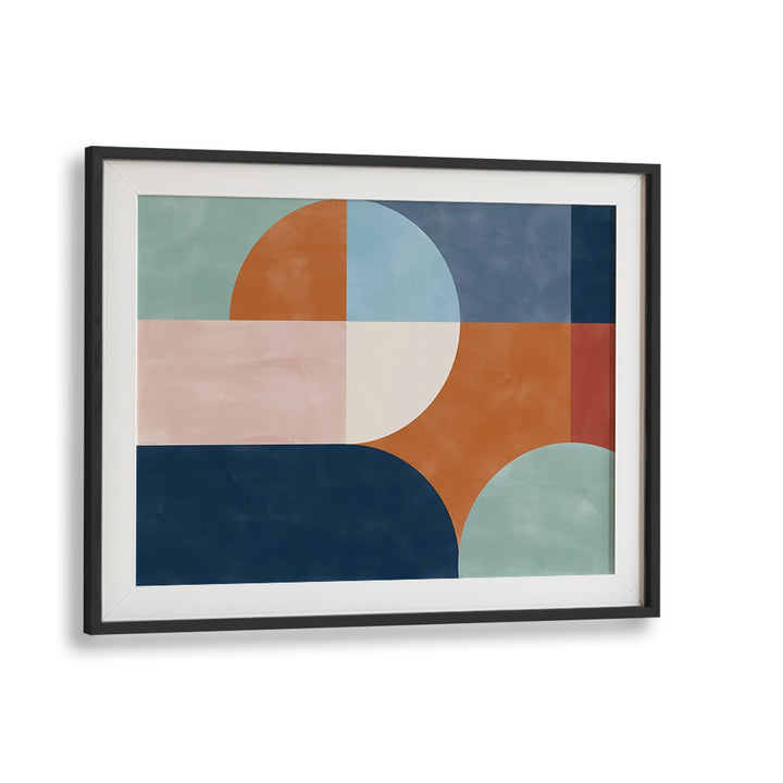 BLUE & RUST ABSTRACTION BY ELENA RISTOVA, ABSTRACT ART PRINT