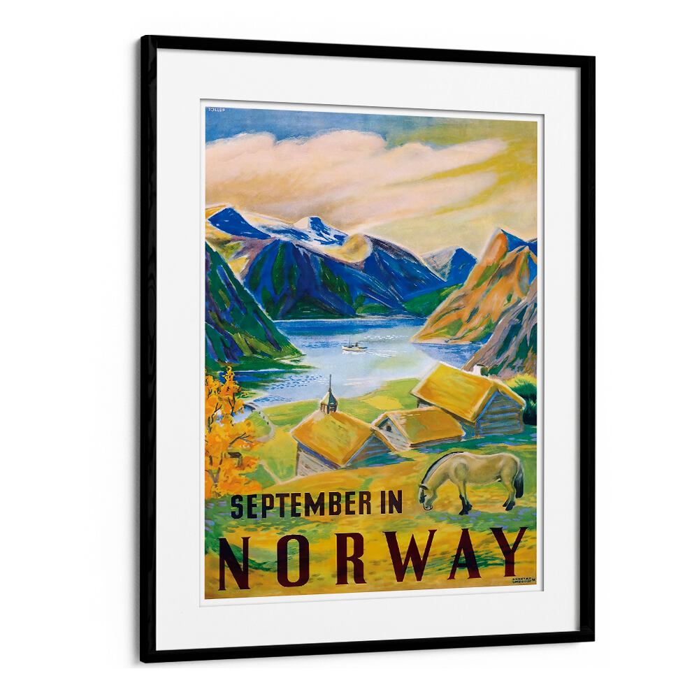 Colorful NORWAY, VINTAGE TRAVEL POSTERS showcasing stunning landscapes and culture, perfect for home decor.