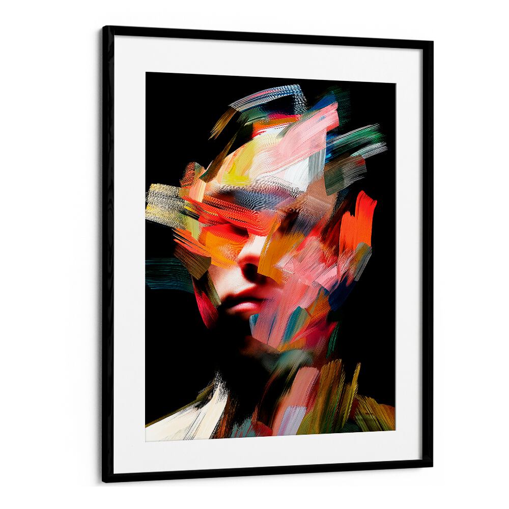 Abstract painting "FACELESS VII" by Philippe Hugonnard, showcasing vibrant colors and unique artistic expression.