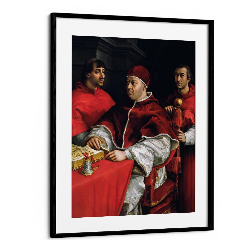 PORTRAIT OF POPE LEO X AND HIS COUSINS (1518–1519) BY RAPHAEL RAFFAELLO , VINTAGE PAINTINGS