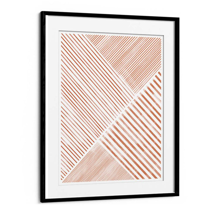 Stylish PEACHY LINE ART II, GEOMETRIC ART PRINTS in a sleek frame, perfect for elevating modern home decor.