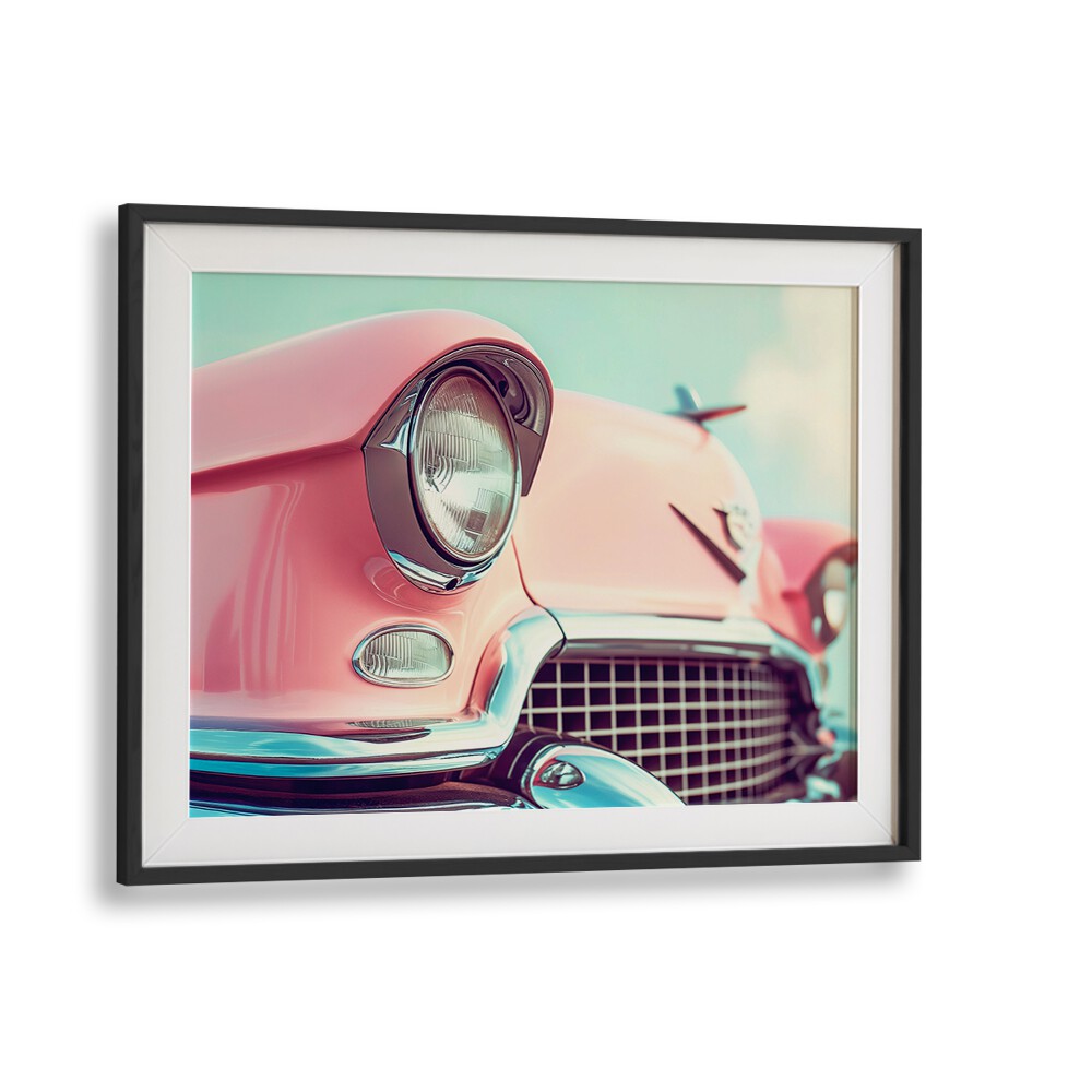 Stunning PINK CLASSIC CAR poster by Philippe Hugonnard, perfect for car enthusiasts and vintage decor lovers.