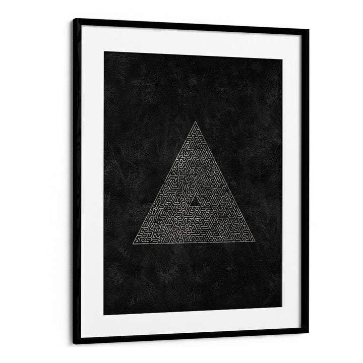 Stylish PYRAMID MAZE ESCAPE, GEOMETRIC ART PRINTS featuring intricate design, perfect for modern decor enthusiasts.