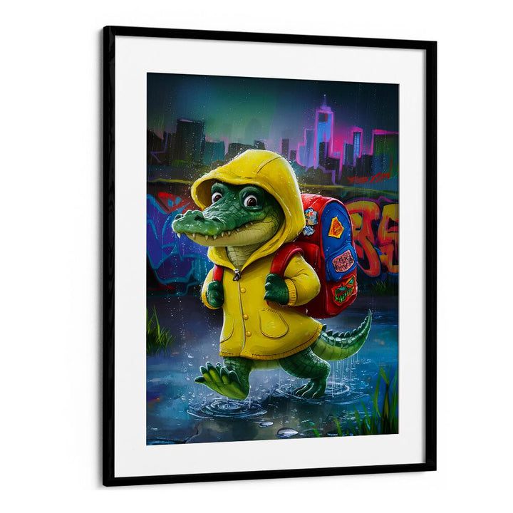 BABY CROCODILE GOING TO SCHOOL BY ANDREAS MAGNUSSON, KIDS ROOM PAINTINGS