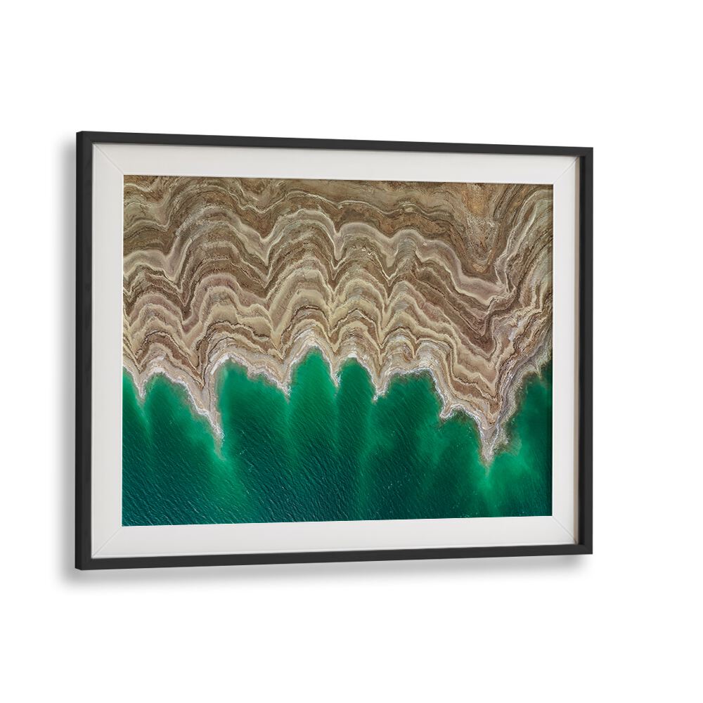Stunning SALTY FORMATIONS, PHOTOGRAPHY PRINTS showcase intricate patterns of salt flats and vibrant waters.