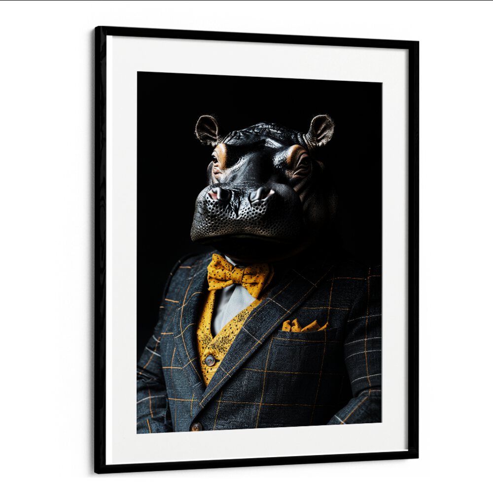 WILD SUITS - HIPPOPOTAMUS , ANIMAL PAINTINGS