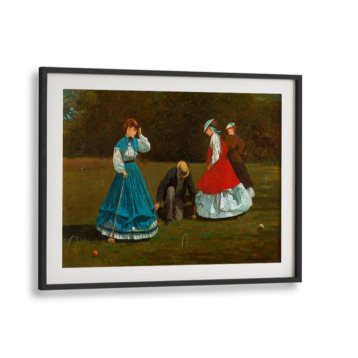 CROQUET SCENE (1866)  , VINTAGE PAINTINGS