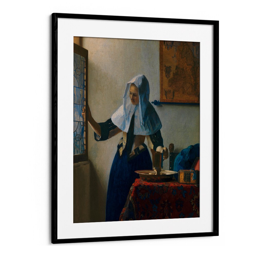 YOUNG WOMAN WITH A WATER PITCHER (CA.1662–1665) BY JOHANNES VERMEER, VINTAGE PAINTINGS