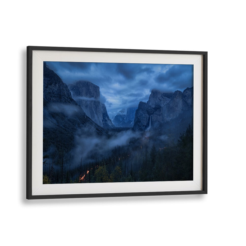 Stunning BLUE HOUR YOSEMITE, PHOTOGRAPHY PRINTS showcasing the tranquil beauty of Yosemite at dusk. Perfect for any decor.