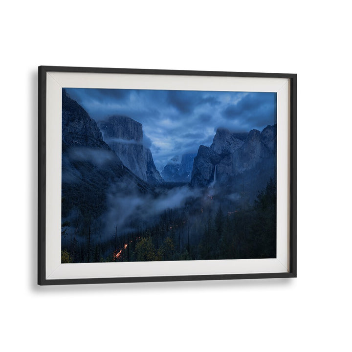 Stunning BLUE HOUR YOSEMITE, PHOTOGRAPHY PRINTS showcasing the tranquil beauty of Yosemite at dusk. Perfect for any decor.