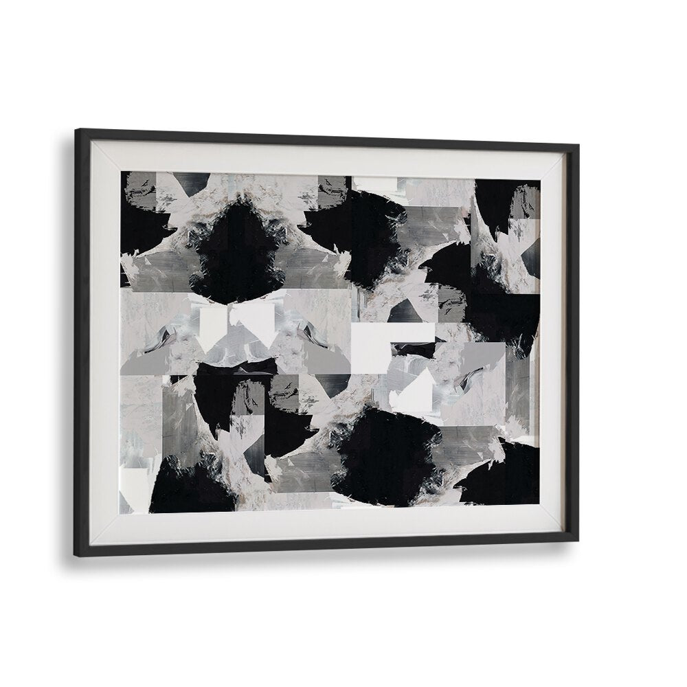 GENTLE NIGHT, ABSTRACT PAINTINGS features a striking blend of black and white shades, perfect for transforming your space.