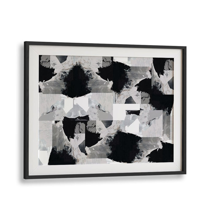 GENTLE NIGHT, ABSTRACT PAINTINGS features a striking blend of black and white shades, perfect for transforming your space.