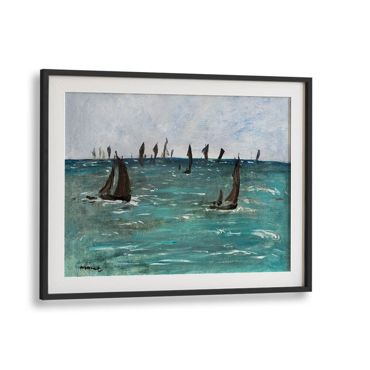 BOATS AT BERCK-SUR-MER (1873)  , VINTAGE PAINTINGS