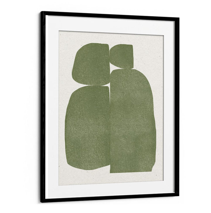 GREEN STONES COMPOSITION , ABSTRACT PAINTINGS