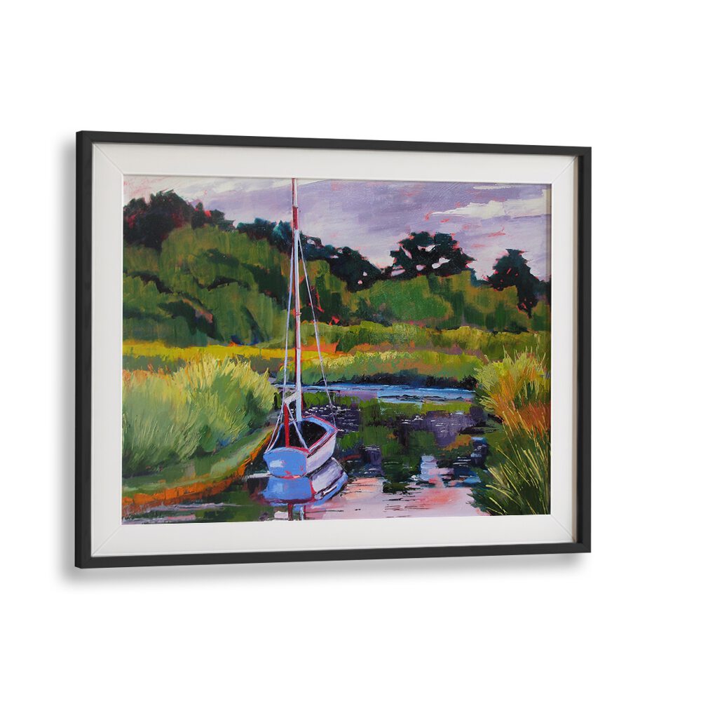 BOAT IN PLEASANT BAY , BEACH PAINTINGS