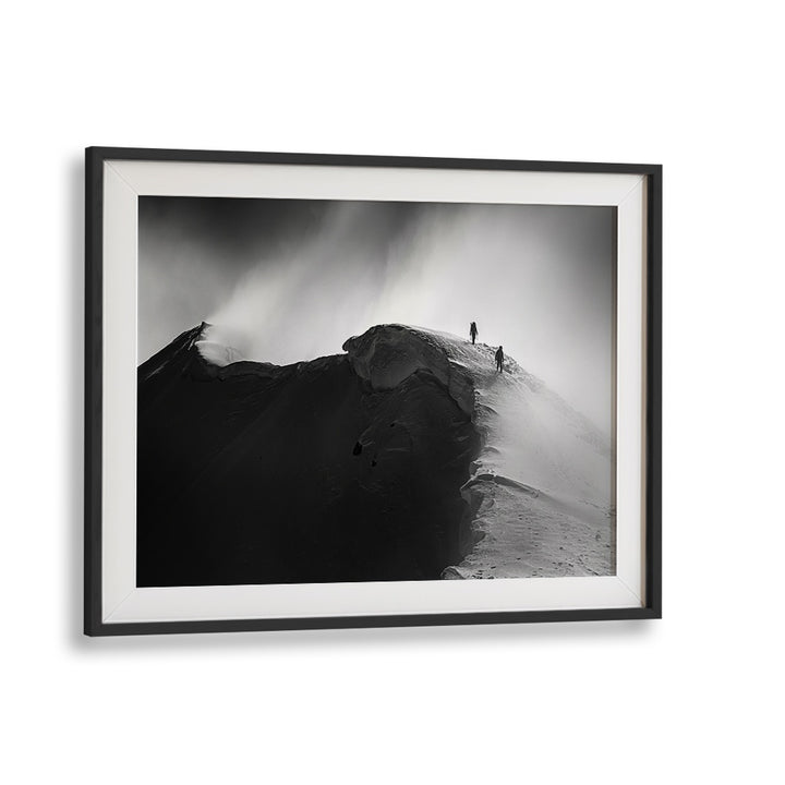 Breathtaking black and white SNOWY RIDGE WALK, PHOTOGRAPHY PRINTS showcasing majestic mountain landscapes.