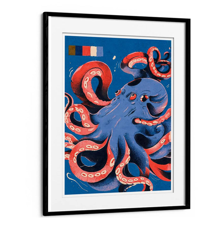 Colorful octopus beach painting showcasing vibrant marine life, perfect for coastal decor in any room. Ideal for sea lovers.