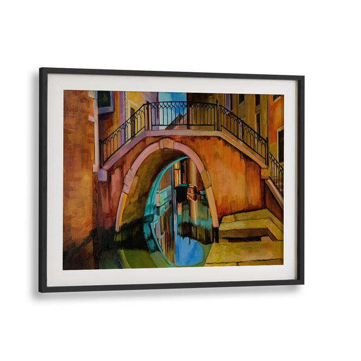 VENETIAN BRIDGE , LANDSCAPE PAINTINGS