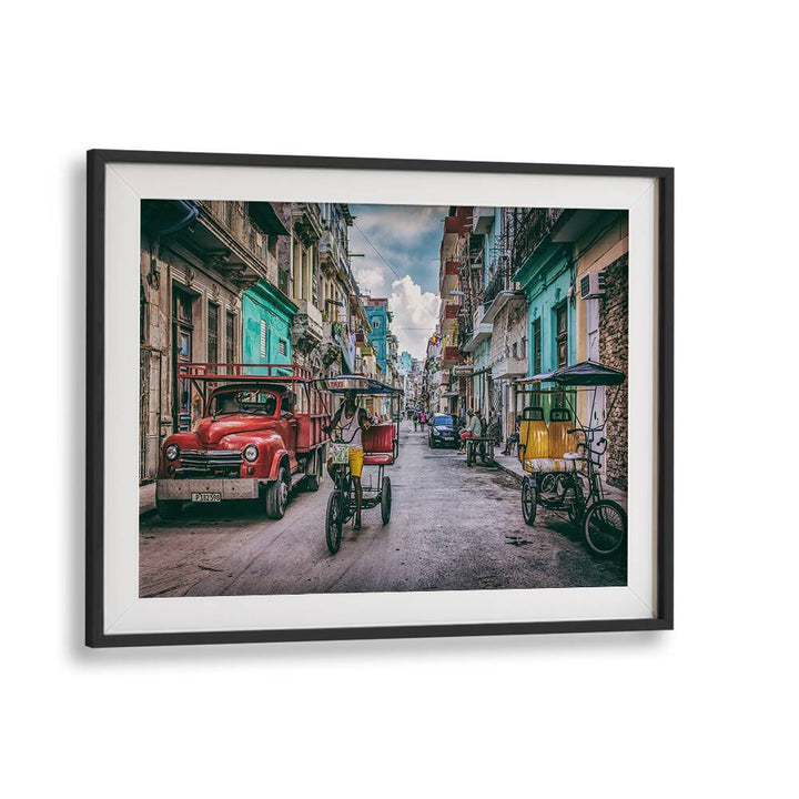 Vibrant scene of Havana's streets highlighted in HABANA STREET XII, PHOTOGRAPHY PRINTS, perfect for art lovers.