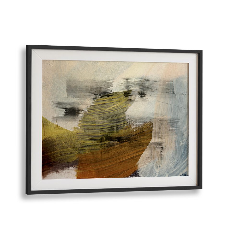 Abstract painting titled "TIMELESS ROMANCE," featuring earthy tones and fluid brushstrokes for elegant decor.