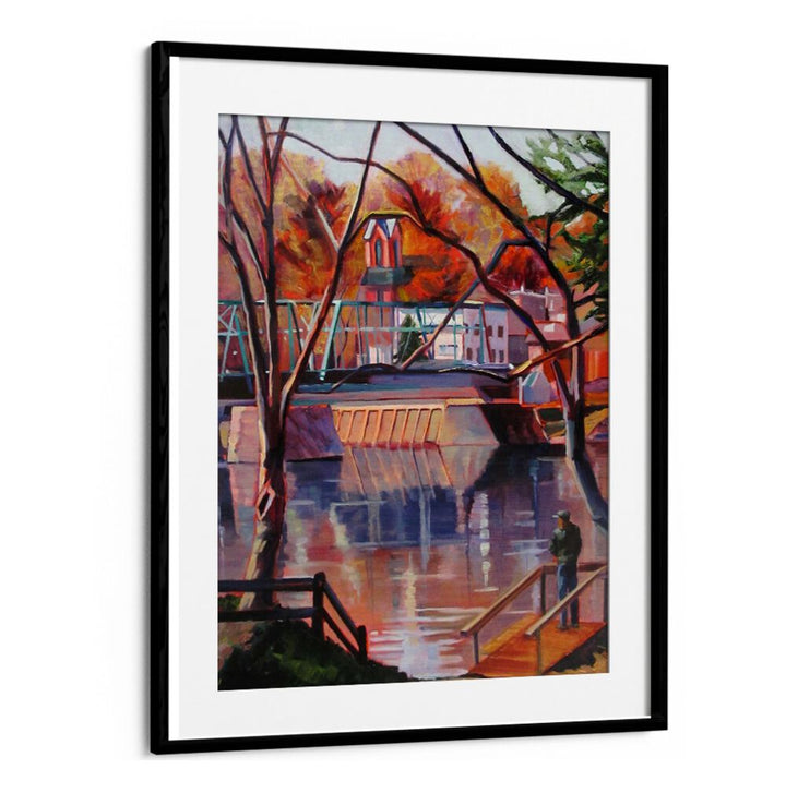 VIEW FROM LAMBERTVILLE , LANDSCAPE PAINTINGS