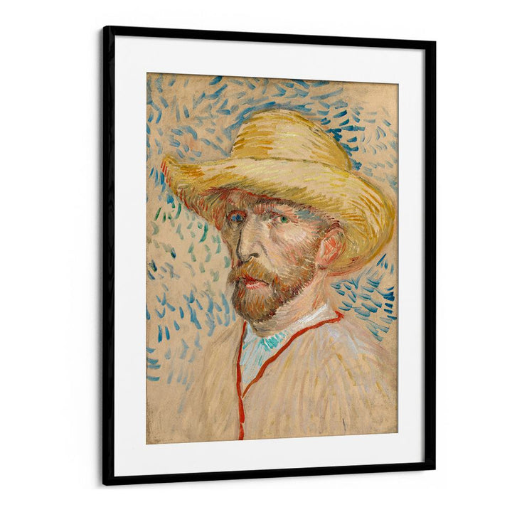 VINCENT VAN GOGH'S SELF-PORTRAIT WITH A STRAW HAT (1887),  VINTAGE PAINTINGS