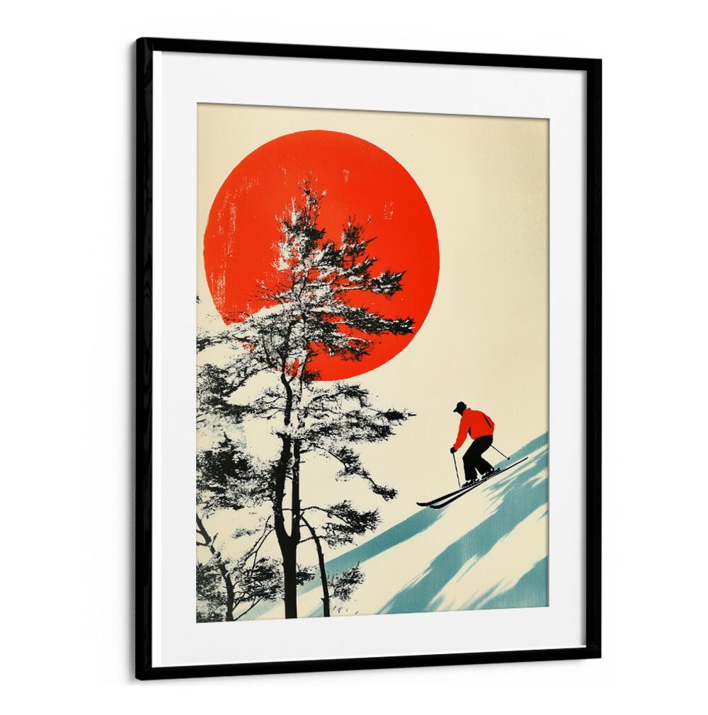 SKIING IN JAPAN , JAPANESE PAINTINGS