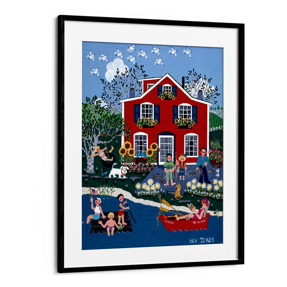 Whimsical LITTLE RED COTTAGE, KIDS ROOM PAINTINGS bring imagination and coziness to your child's space.