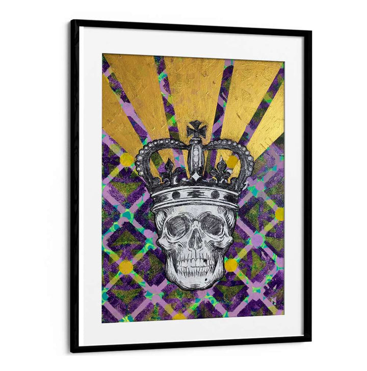 Striking Memento Mori 4.0, Pop Art Paintings featuring a crowned skull, blending art and philosophy beautifully.
