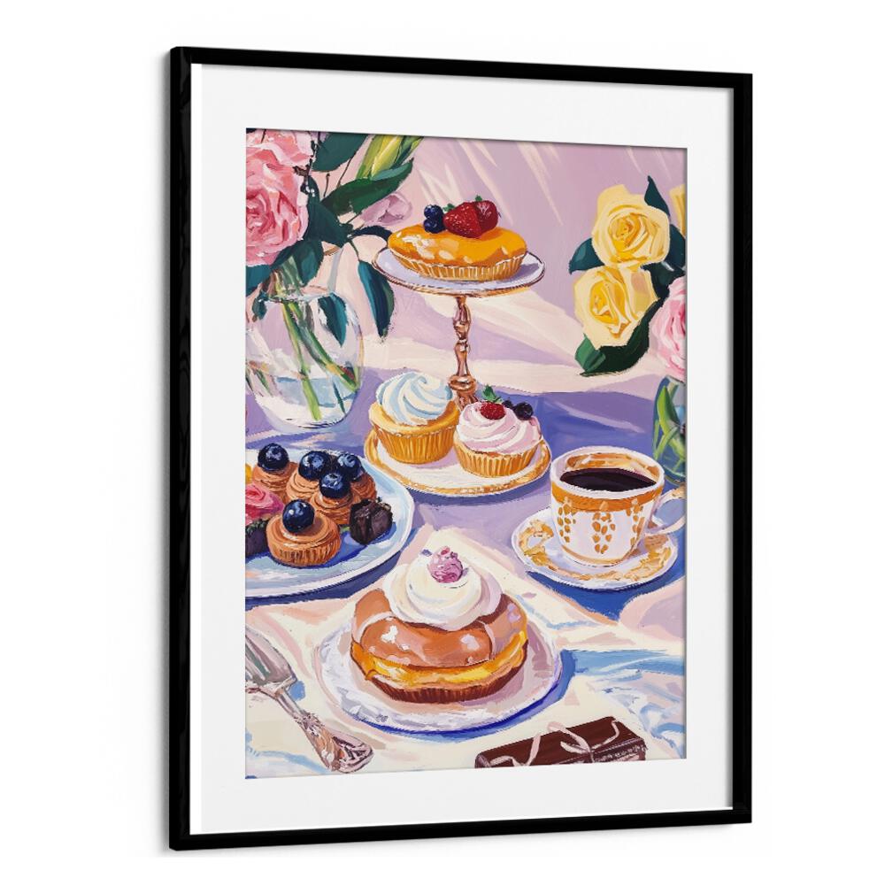 Elegant DESSERT TABLE, KITCHEN POSTERS featuring a beautiful spread of sweets, perfect for celebrations and gatherings.