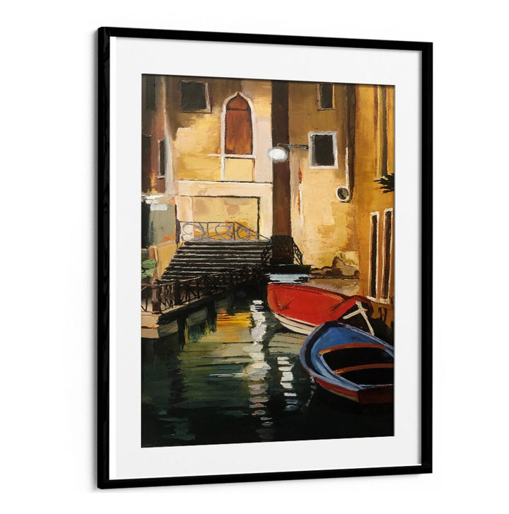 CANAL AT NIGHT , BEACH PAINTINGS