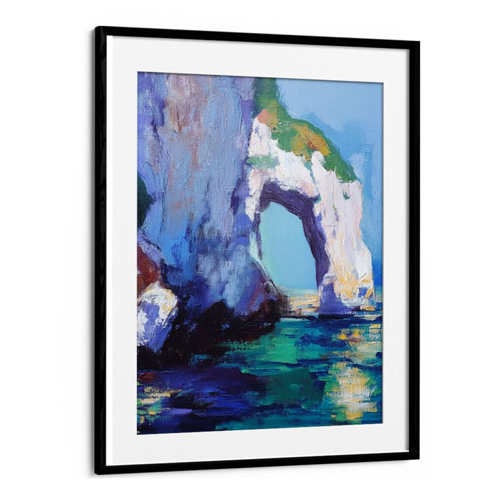 Colorful depiction of the CLIFFS OF MALLORCA showcasing stunning coastal beauty and artistic craftsmanship.