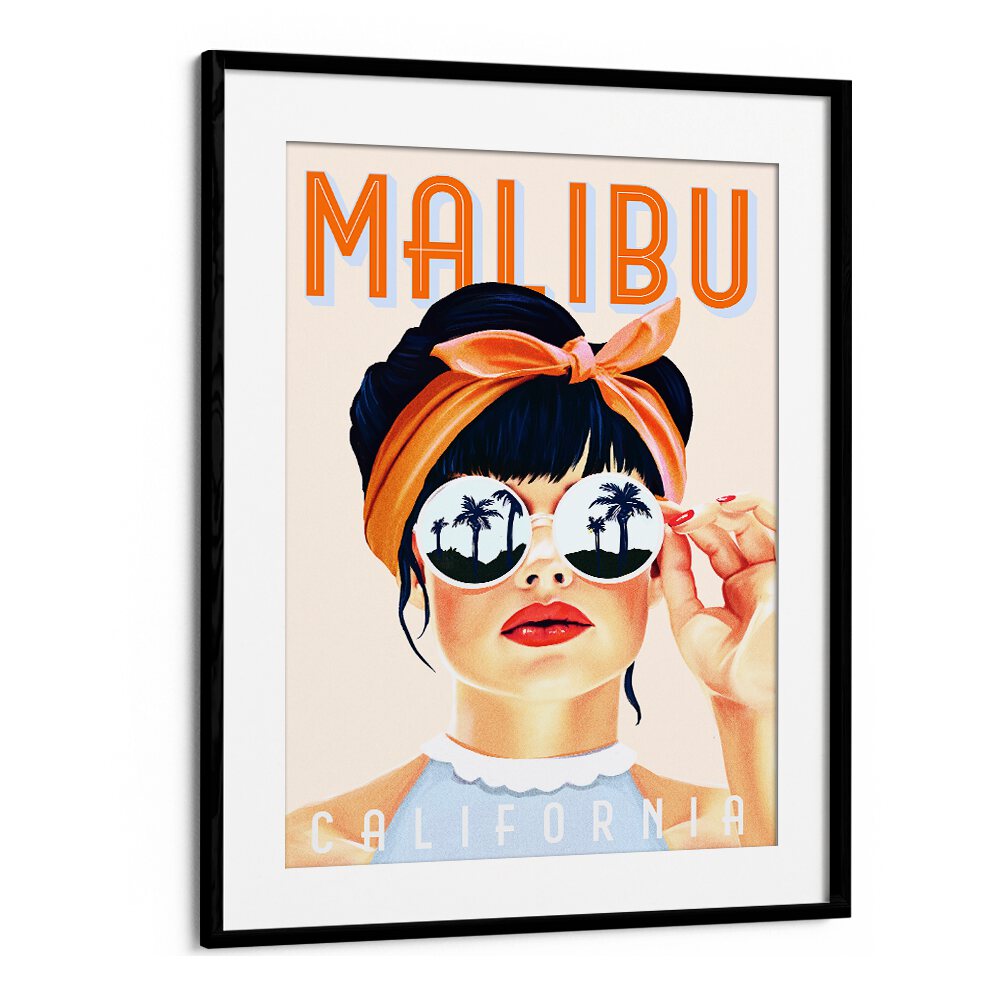 MALIBU POSTER I BY THE WHISKEY GINGER , WOMEN ILLUSTRATION PAINTINGS