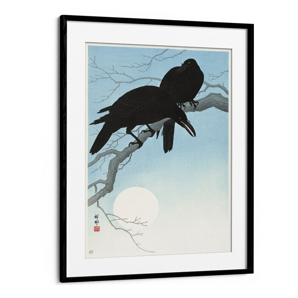 TWO CROWS ON A BRANCH (1927)  , JAPANESE PAINTINGS , JAPANESE ART PRINTS