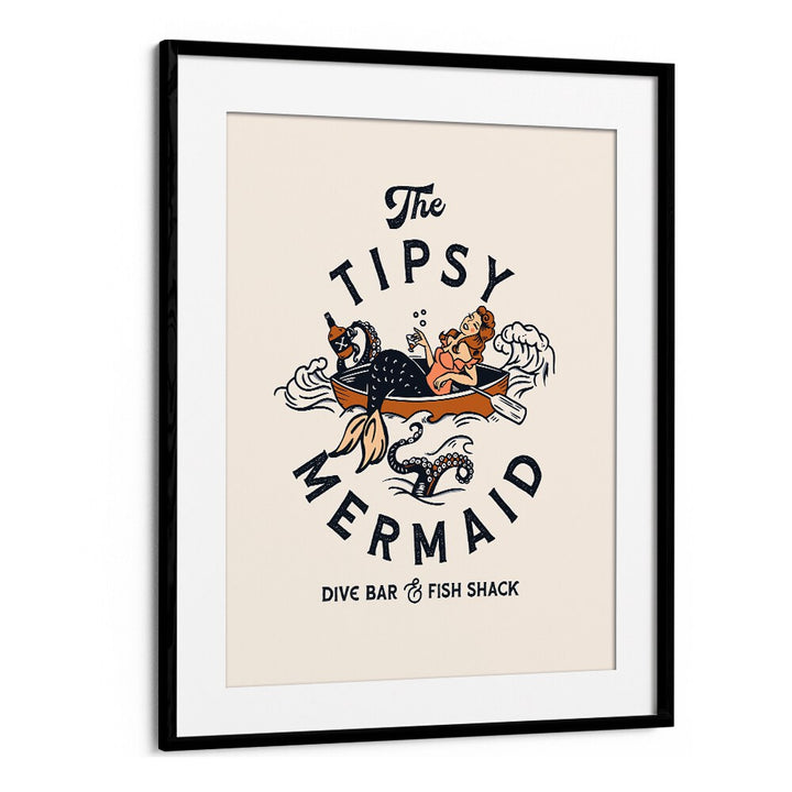 TIPSY MERMAID BY THE WHISKEY GINGER ,BAR POSTERS , BAR ART PRINTS