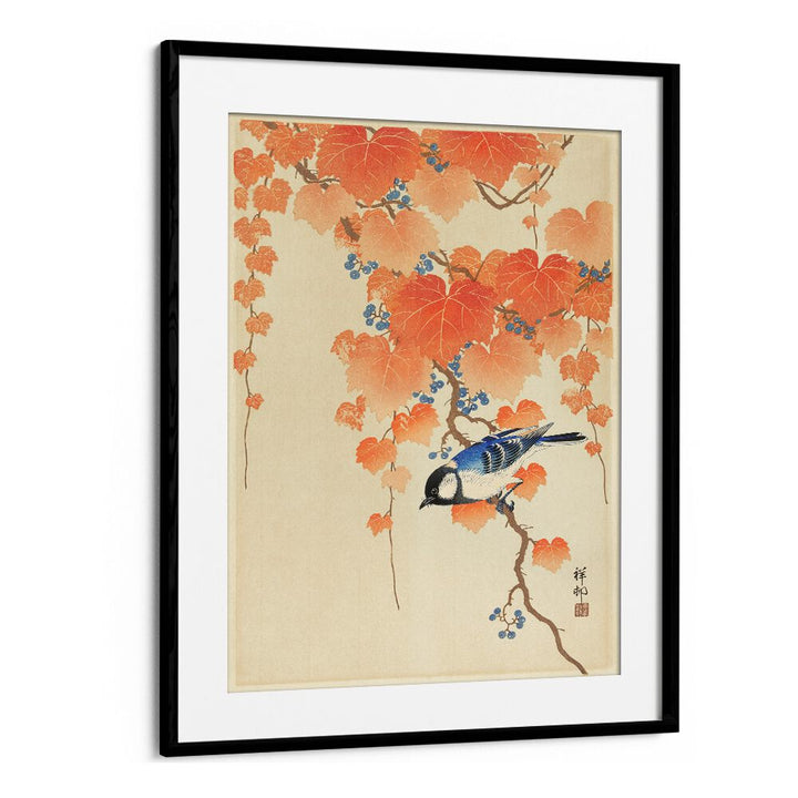 GREAT TIT ON PAULOWNIA BRANCH (1925 - 1936) , JAPANESE PAINTINGS , JAPANESE ART PRINTS