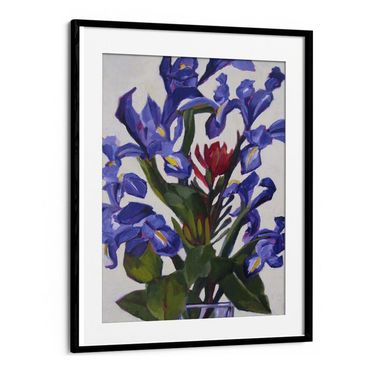 IRIS DESIGN , FLORAL FLOWER PAINTINGS