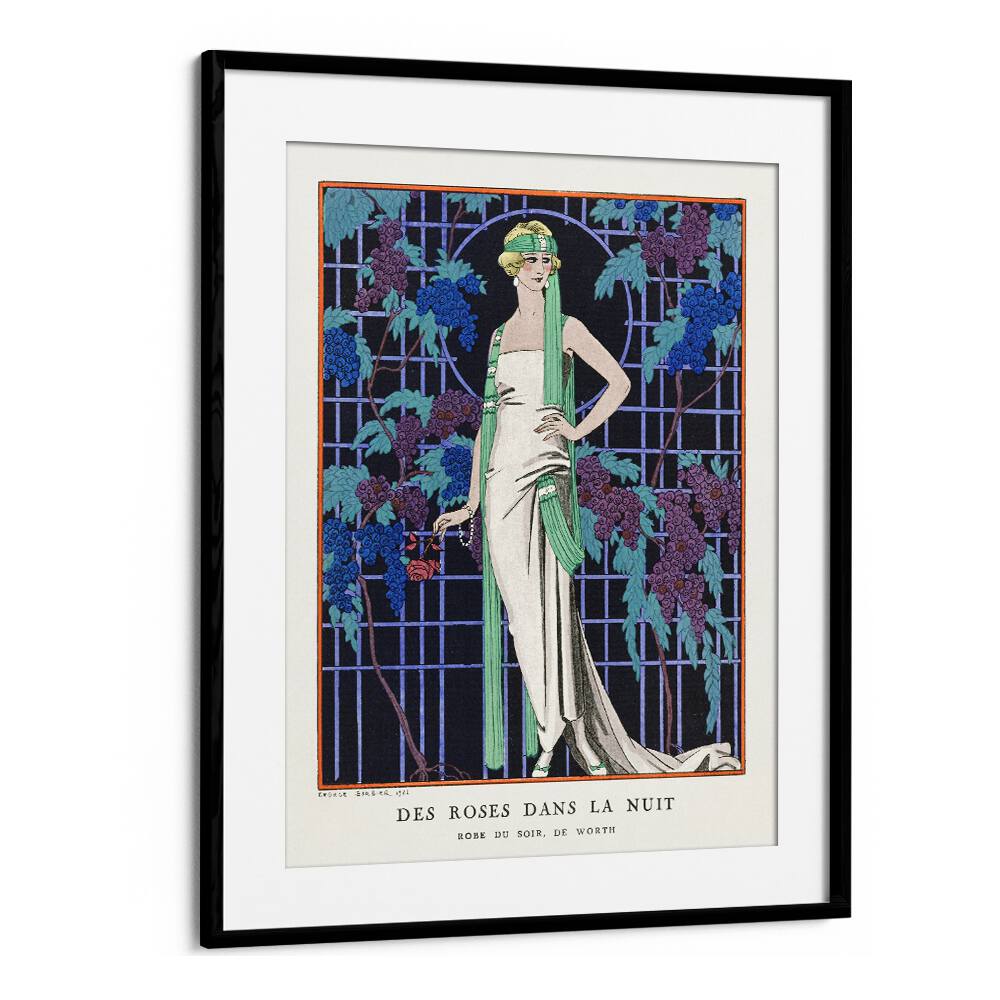 DES ROBES DANS LA NUIT ROBE DU SOIR, DE WORTH (1921)  , VINTAGE PAINTINGS