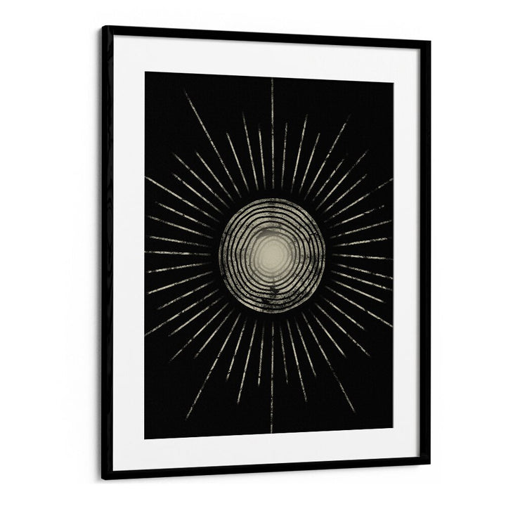 Captivating MIDNIGHT SUN ABSTRACTION, GEOMETRIC ART PRINTS showcasing bold symmetry and abstract design for elegant spaces.