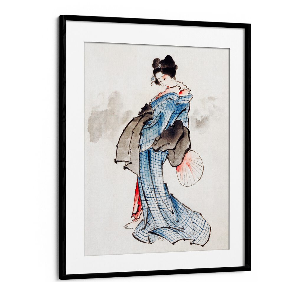 JAPANESE WOMAN (1760-1849) VINTAGE UKIYO-E STYLE BY KATSUSHIKA HOKUSAI, JAPANESE PAINTINGS