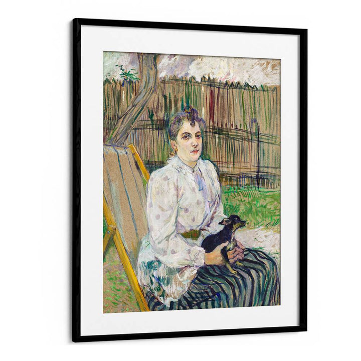 LADY WITH A DOG (1891)  , VINTAGE PAINTINGS