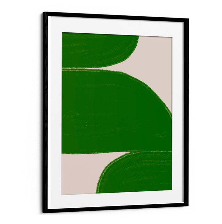 GREEN SUMMER SHAPES , ABSTRACT PAINTINGS