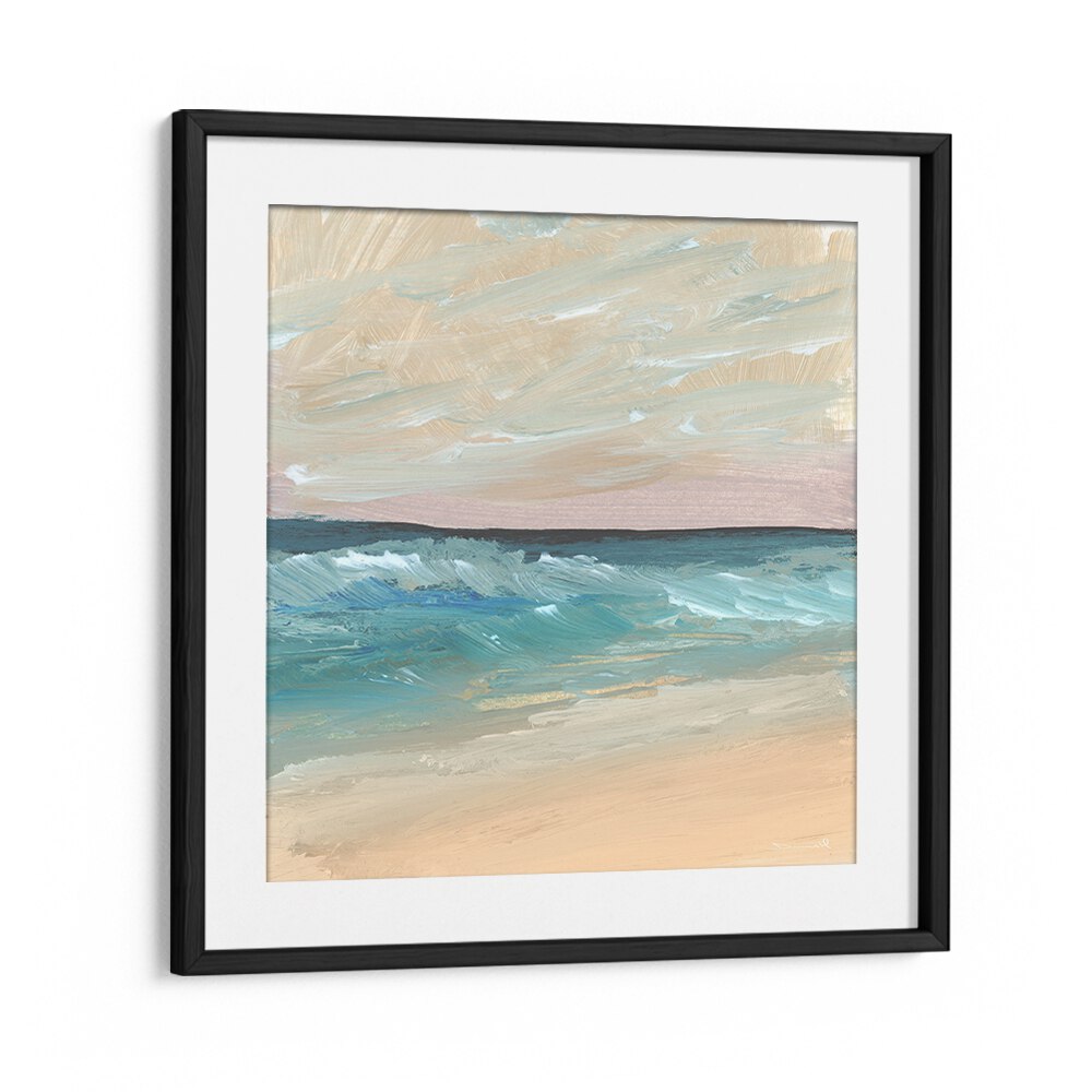 Serene BAY WAVES, ABSTRACT PAINTINGS featuring calming ocean colors, perfect for enhancing any room's elegance.