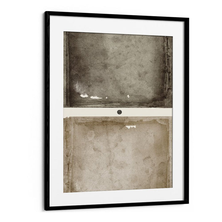 Stylish RUSTED TRANQUILITY, GEOMETRIC ART PRINTS in a sleek frame, perfect for modern home decor enthusiasts.