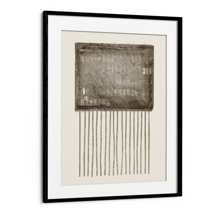 Stylish COCOA ROPES I, GEOMETRIC ART PRINTS in a sleek frame, perfect for enhancing modern decor.