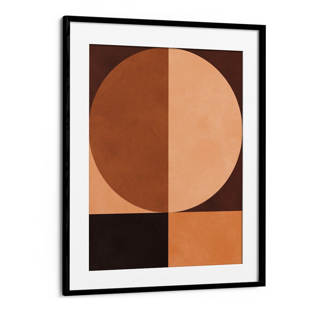 BROWN GEOMETRY IV , ABSTRACT PAINTINGS , ABSTRACT ART PRINTS